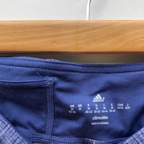 Adidas Climalite Workout Crop Tights Blue Size - Picture 4 of 7